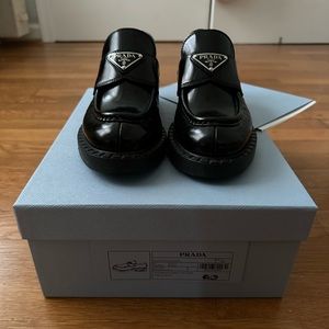 Prada Chocolate Brushed Loafers